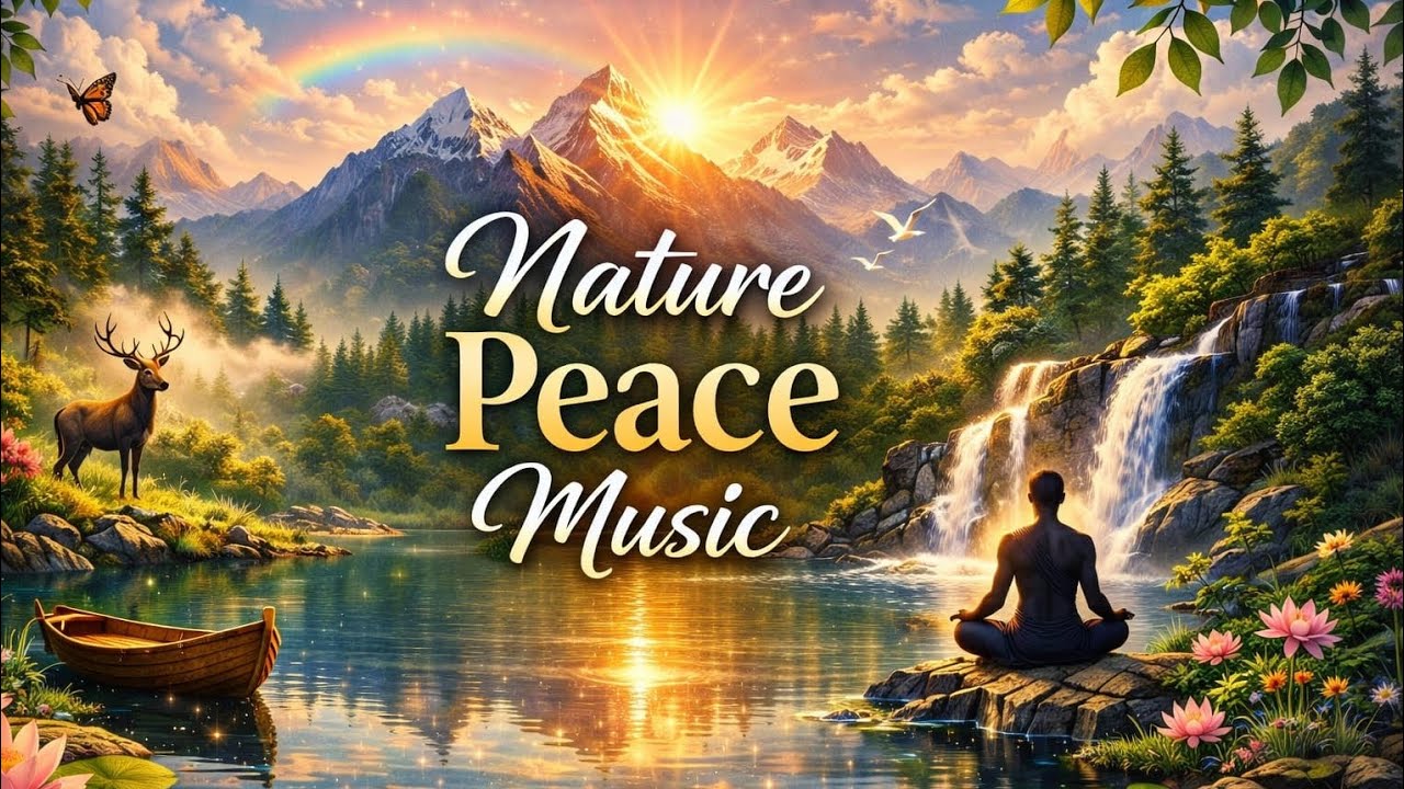 Peaceful Nature Waterfall Sound | Relaxing Water & Ambient Music for Sleep and Meditation