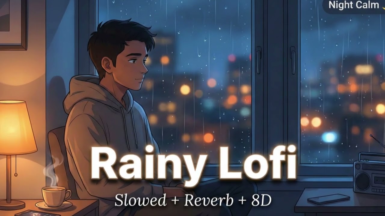 Rainy Lofi 🌧️ | Slowed + Reverb + 8D Audio | Hindi Love Lofi | Night Calm Vibes