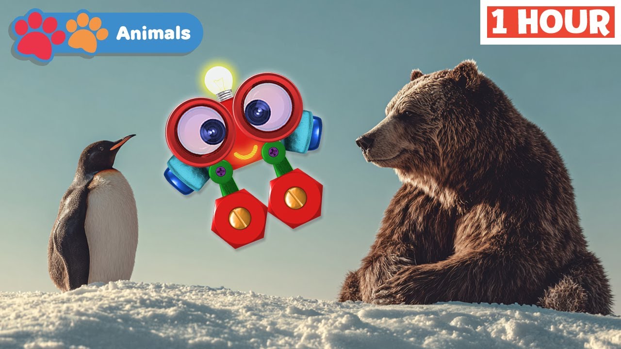 Learning Animals for Kids | Mom-Approved Educational Content | Wild & Farm Animals! | Robi the Robot