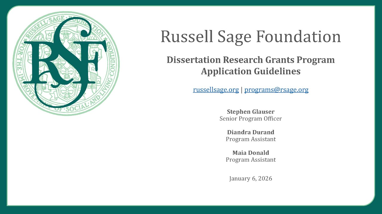 How to Apply - Dissertation Research Grants - January 2026
