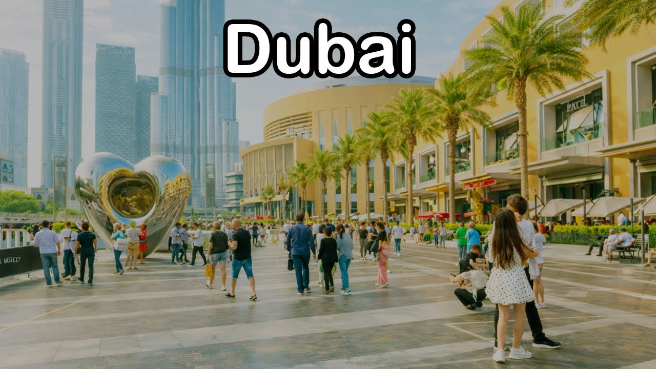 Burj Khalifa & Dubai Mall 4K Walking Tour | Downtown Dubai Day Walk Experience