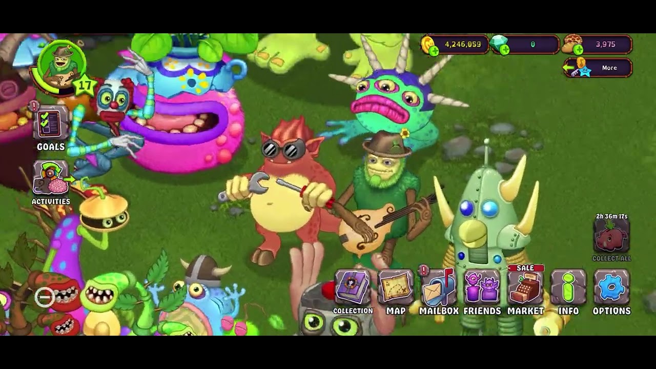 Today I am playing my singing monster