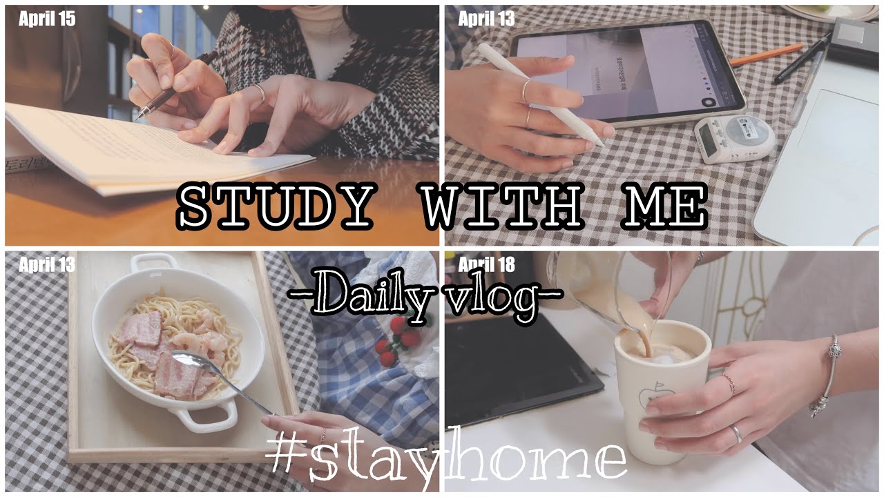 Daily vlog)NHỮNG NGÀY CHỈ HỌC VÀ LÀM BÀI TẬP|STUDY WITH ME|#stayathomeDU HỌC SINH HÀN QUỐC ♡ Rin Go