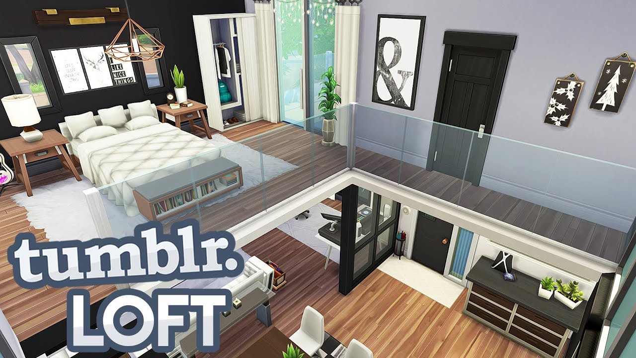 TUMBLR LOFT 🌞 (NO CC) | The Sims 4 | Speed Build