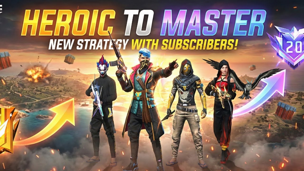 🔴BR Rank Push Heroic To Master | Solo vs Squad | @TM_A2_GAMER_ @A2ajitgamer67 #freefirelive #live