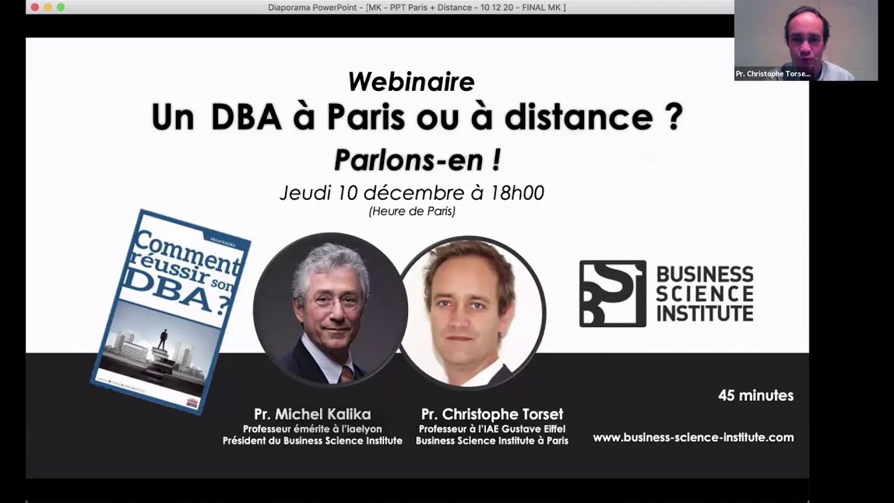 Executive DBA à Paris - Business Science Institute