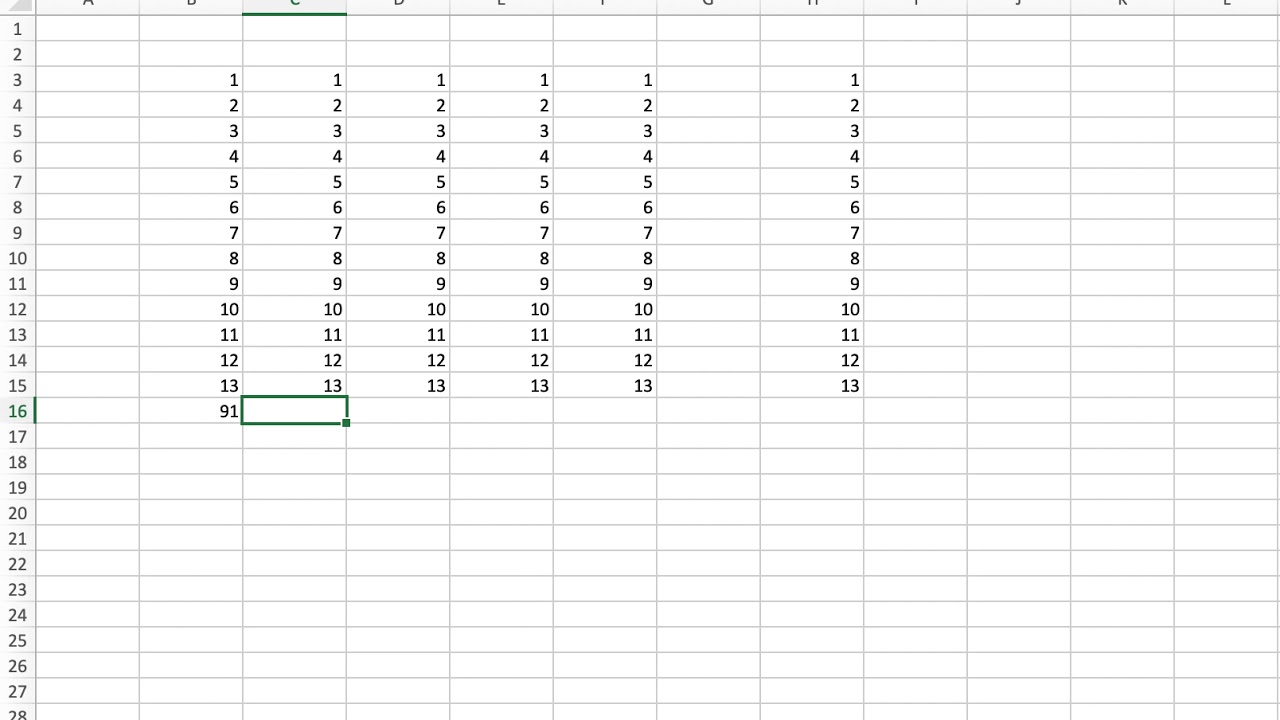 Exel Tips - Sum Shortcut [Mac]