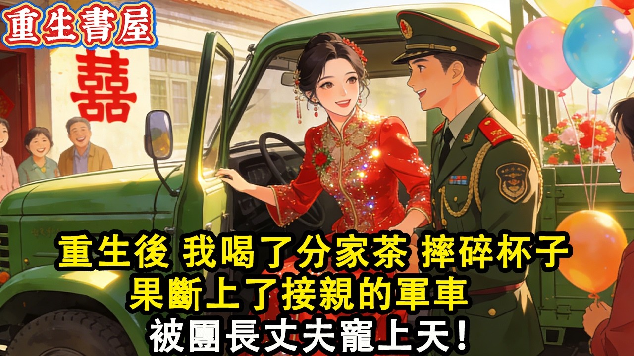 【重生爽文】重生到80年代後 我果斷喝了分家茶 摔碎杯子 上了接親的軍車 被團長丈夫寵上天！不久他們後悔不已#小說 #重生 #爽文#動漫 #故事 #重生故事 #動畫