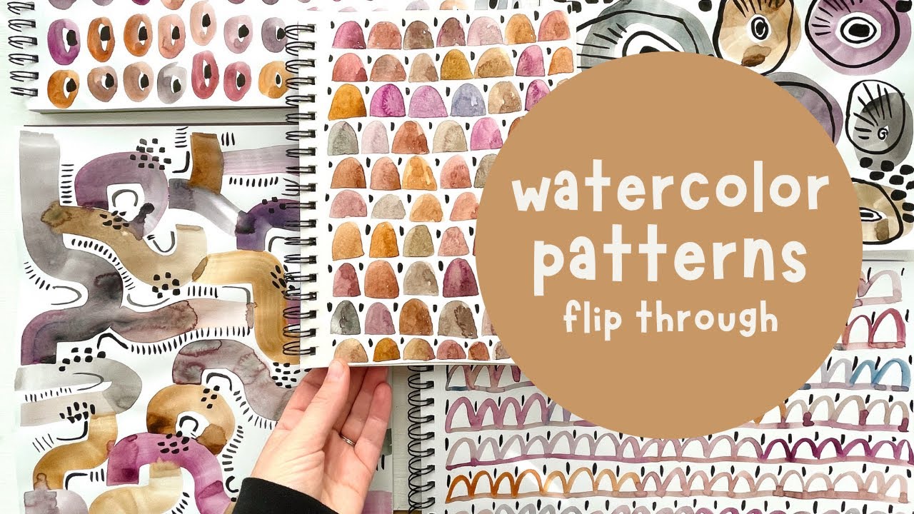 Watercolor Patterns Flip Through