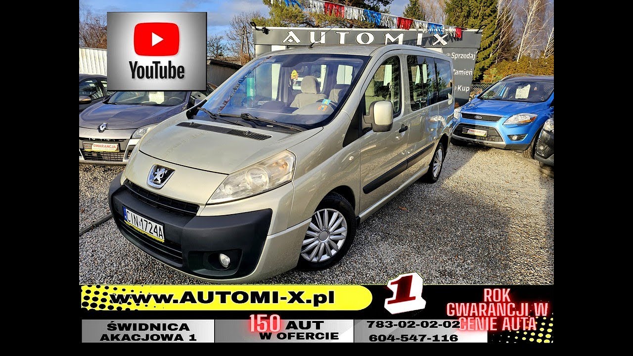 AUTOMI-X.PL PONAD 150 AUT W OFERCIE - PEUGEOT EXPERT 2.0D - 120 KM L1H1 8 OSOBOWY * ZAREJESTROWANY