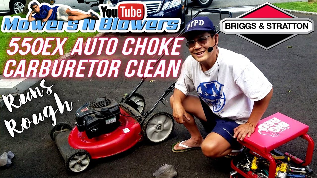 FREE YARDMACHINES MTD BRIGGS 550EX SERIES READY START AUTO CHOKE PUSH LAWN MOWER CARBURETOR CLEANING