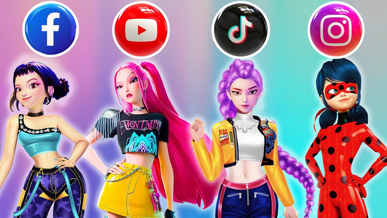 Epic Glow Up! Social Media Fashion Transformation | Rumi, Mira, Zoey & Ladybug