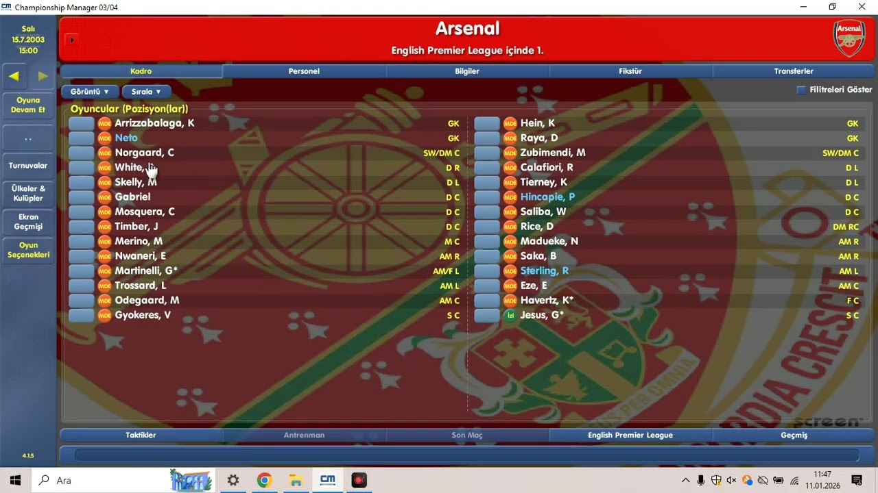 Championship Manager  03/04  2025 - 2026 PATCH YAMA ( CM 0304)