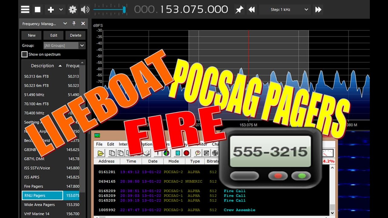 POCSAG Fire & Lifeboat Pagers with SDR Sharp