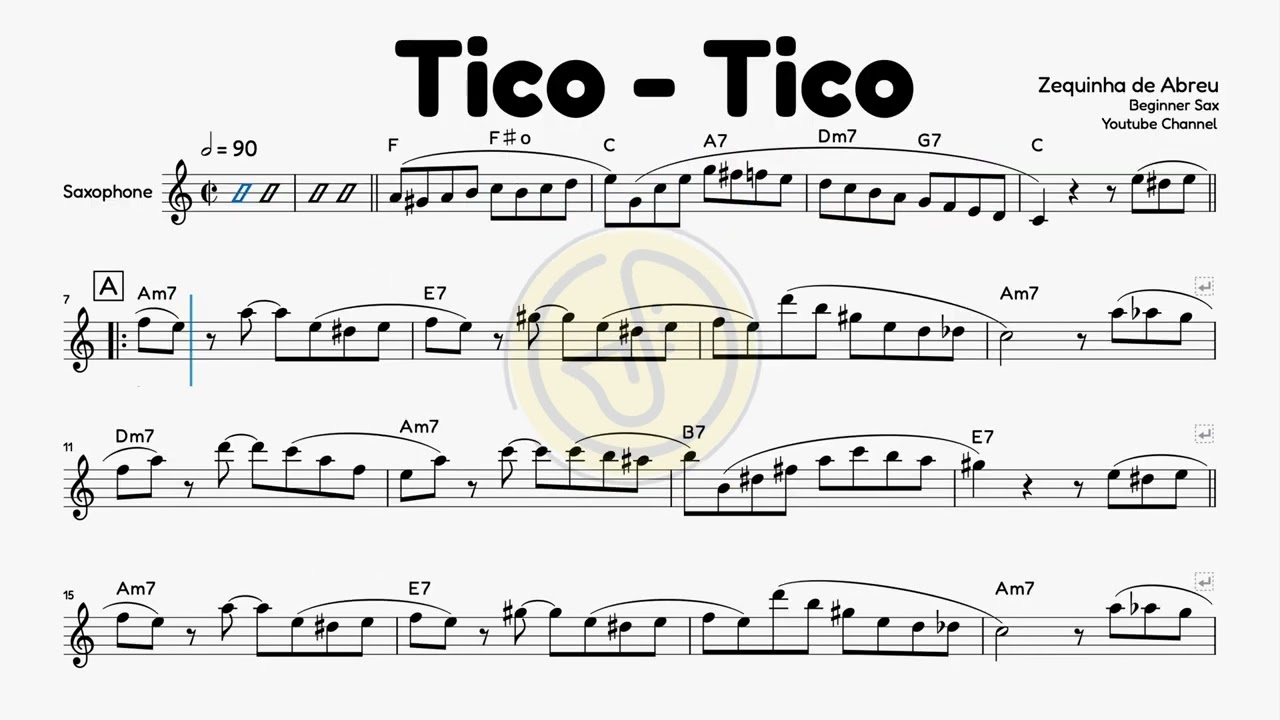 Tico-Tico - TENOR Saxophone Sheet Music