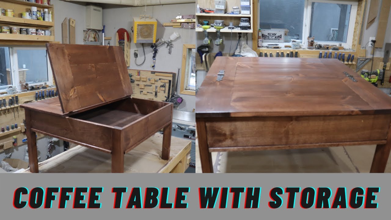 diy coffee table with storage fast and easy