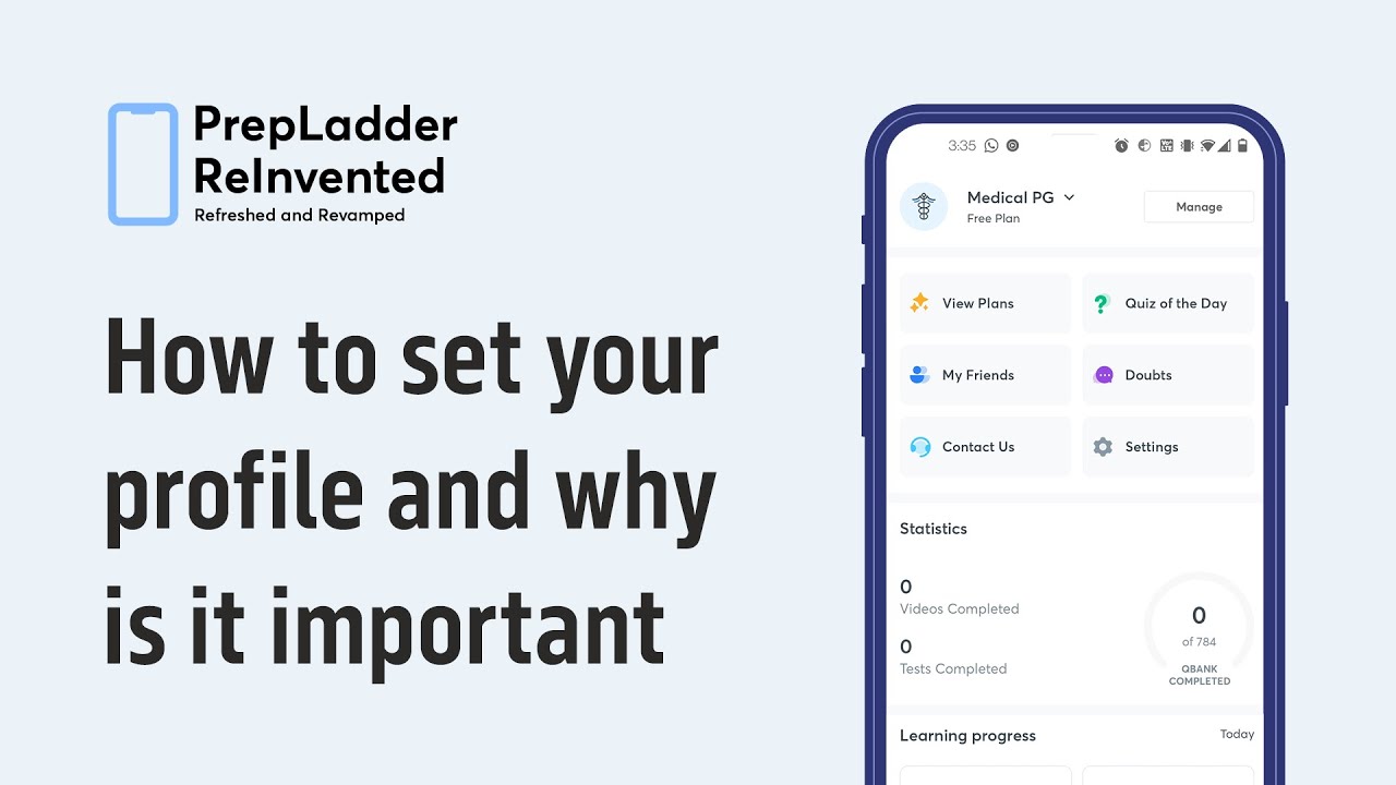 How to set your profile and why is it important | PrepLadder ReInvented
