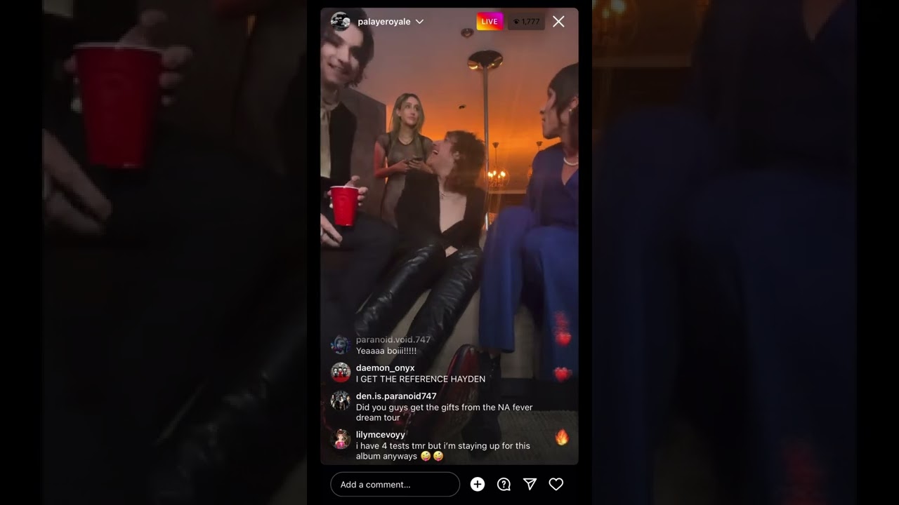 Palaye Royale Fever Dream Album Release Instagram Live 10.28.2022