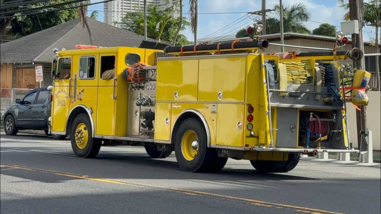 Honolulu fire department station 3 - responding compilation 67