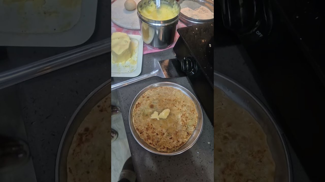 Making Aloo paratha