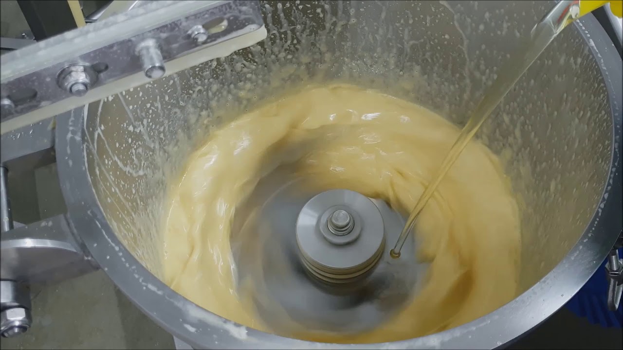 GLASS  AGM  high speed mixer producing Mayonnaise - Mayonnaise