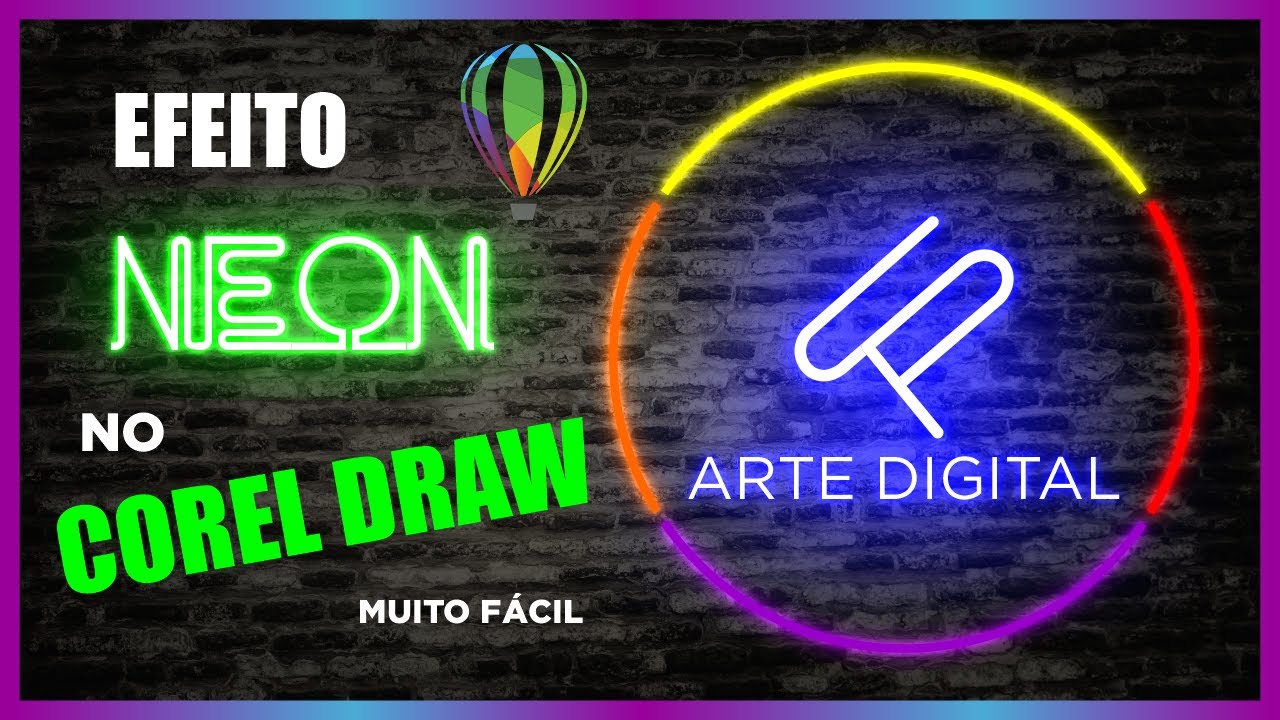 APRENDA COMO FAZER O EFEITO NEON NO COREL DRAW - MUITO FÁCIL