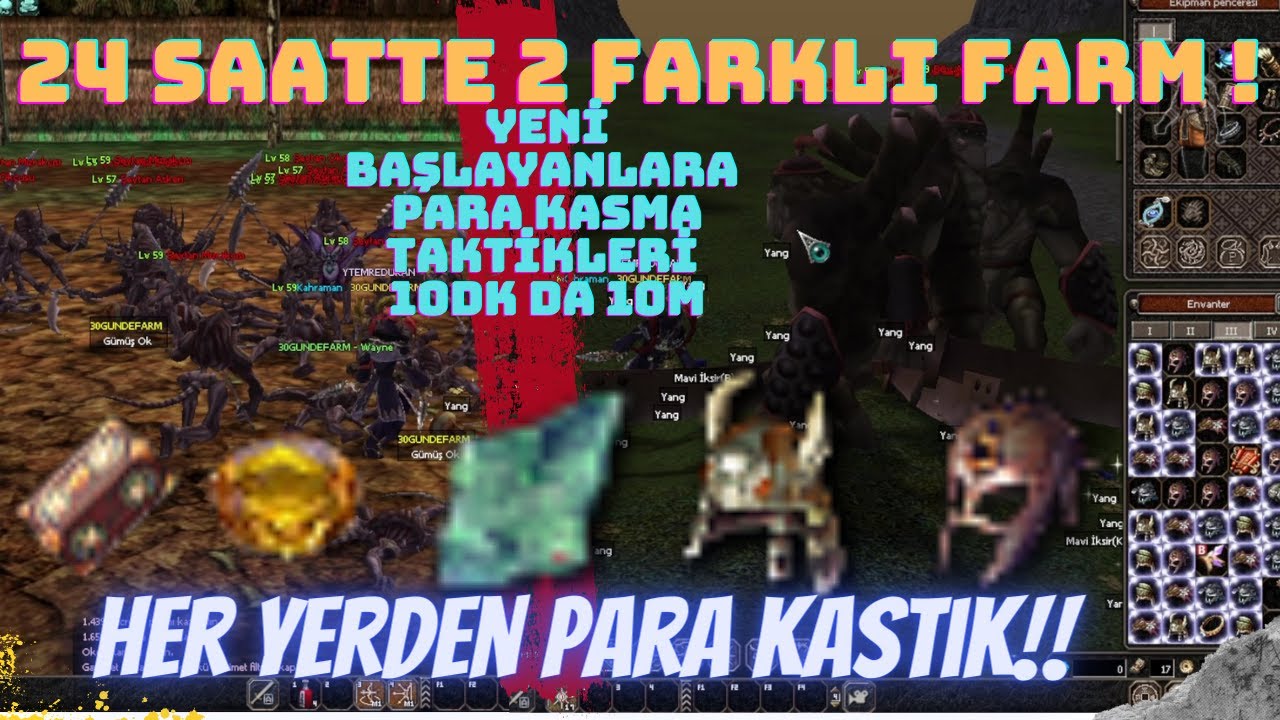 WAYNE İLE FARM #10| 24 SAATTE 2 FARKLI FARM!! 10DK=10M | BOŞ DURMADIK! 1 G&Uuml;NDE 13W PARA! #metin2tr