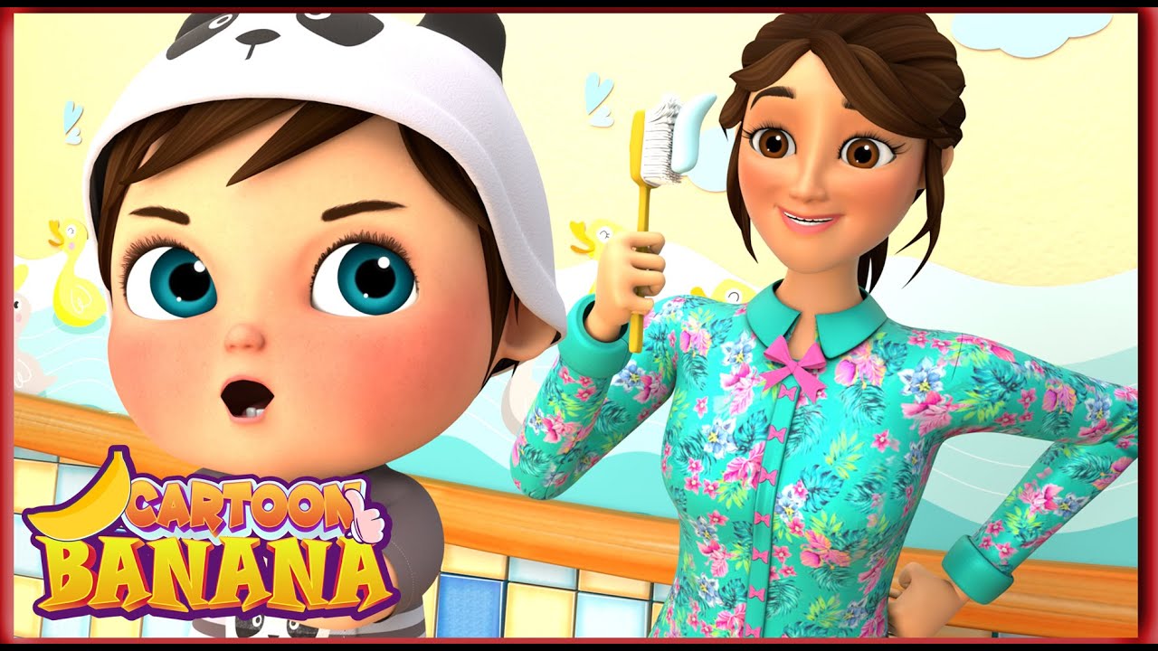 Cepillando los Dientes y el Pelo (Brushing Teeth and Hair) - cancion de bebe | Banana Cartoon