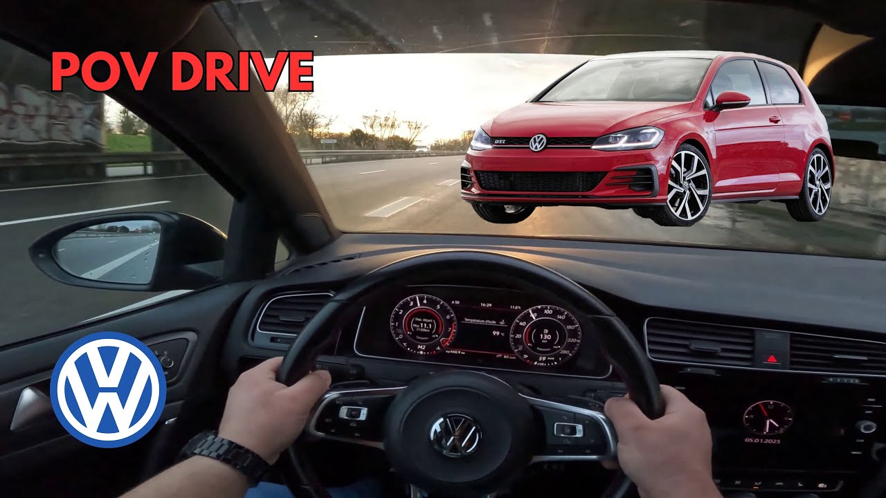 VW Golf 7 GTI Performance POV TEST DRIVE