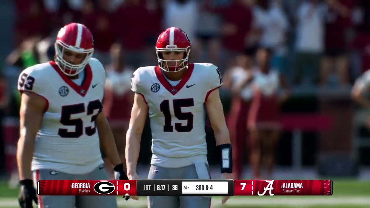 College Football 25 - Georgia Bulldogs vs. Alabama Crimson Tide - Full Game Sim - PS5 Gameplay