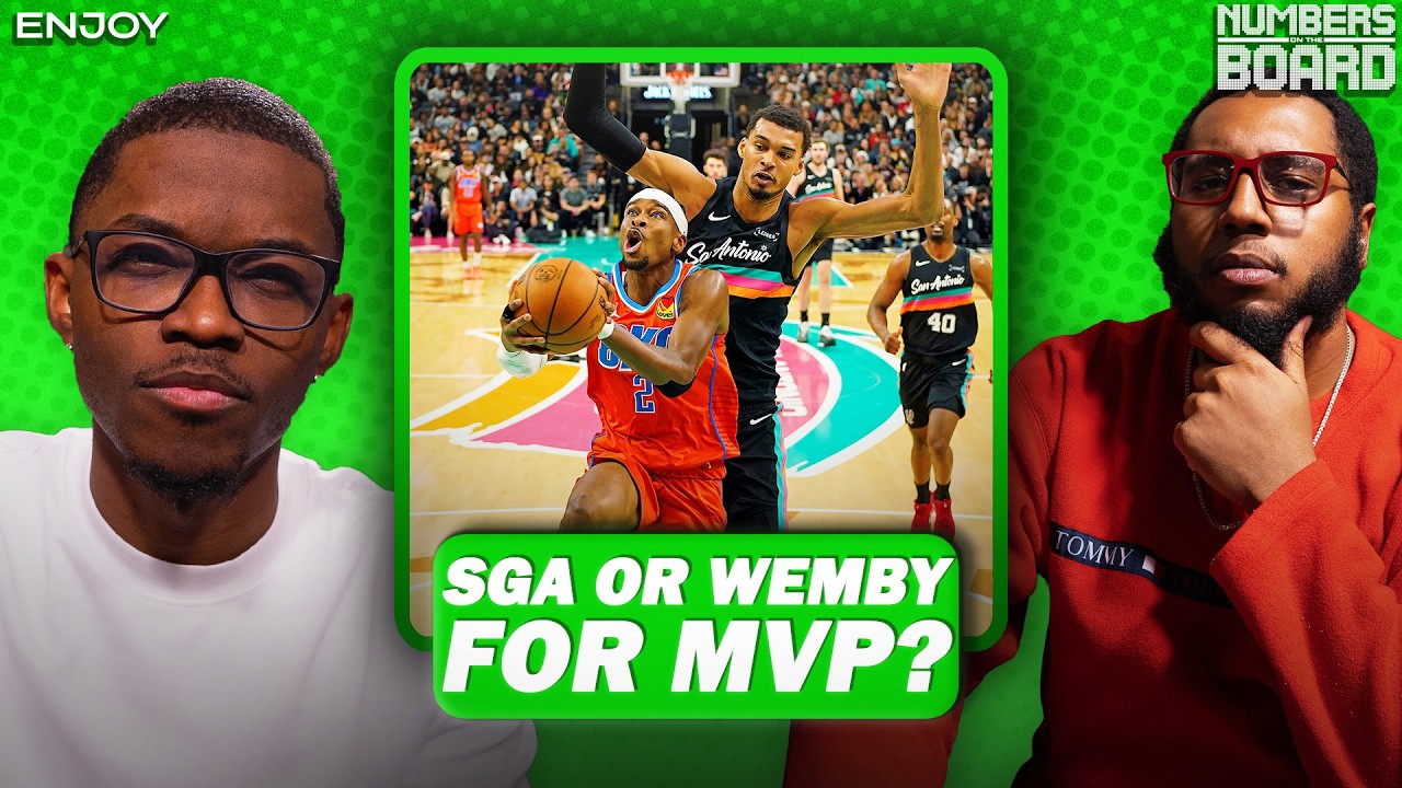 Should SGA and Wemby be 1-2 in MVP race? | Numbers on the Board | NBA on NBC