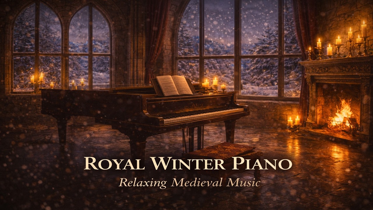 Medieval Piano for Winter Nights | Relaxing Royal Piano Music for Sleep & Calm