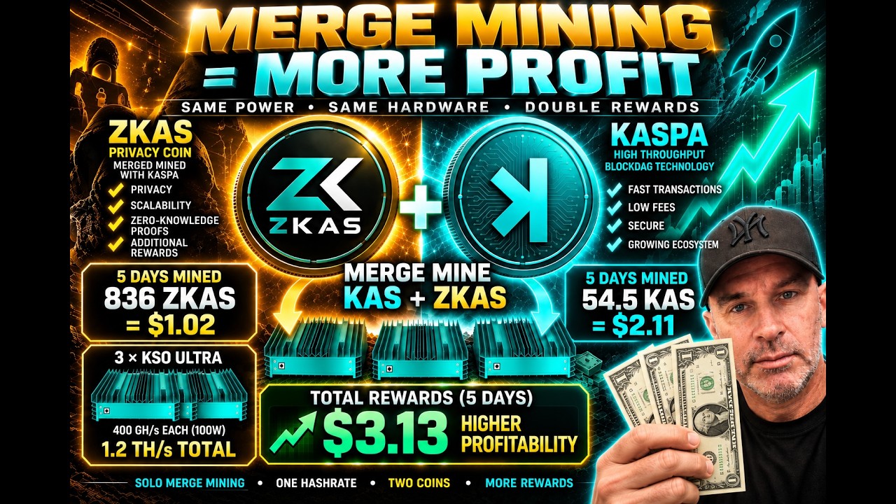 🚨 KAS + ZKAS SOLO MERGE MINING &mdash; I Made 48% MORE With the SAME Hashrate!
