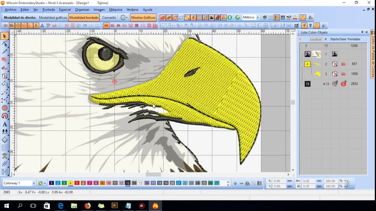 tutorial de ponchado en wilcom e2 logo aguila descarga gratis