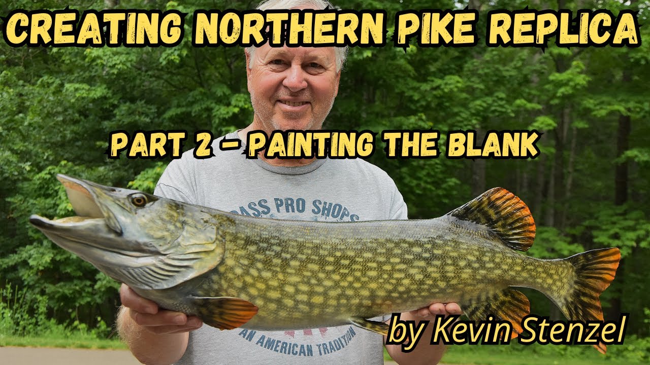 Creating a Northern Pike Replica Part 2 How to PAINT a purchased Reproduction Fish Blank Taxidermy