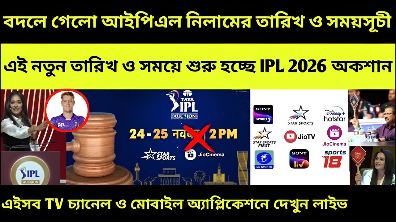 IPL 2026 Auction Date and Time