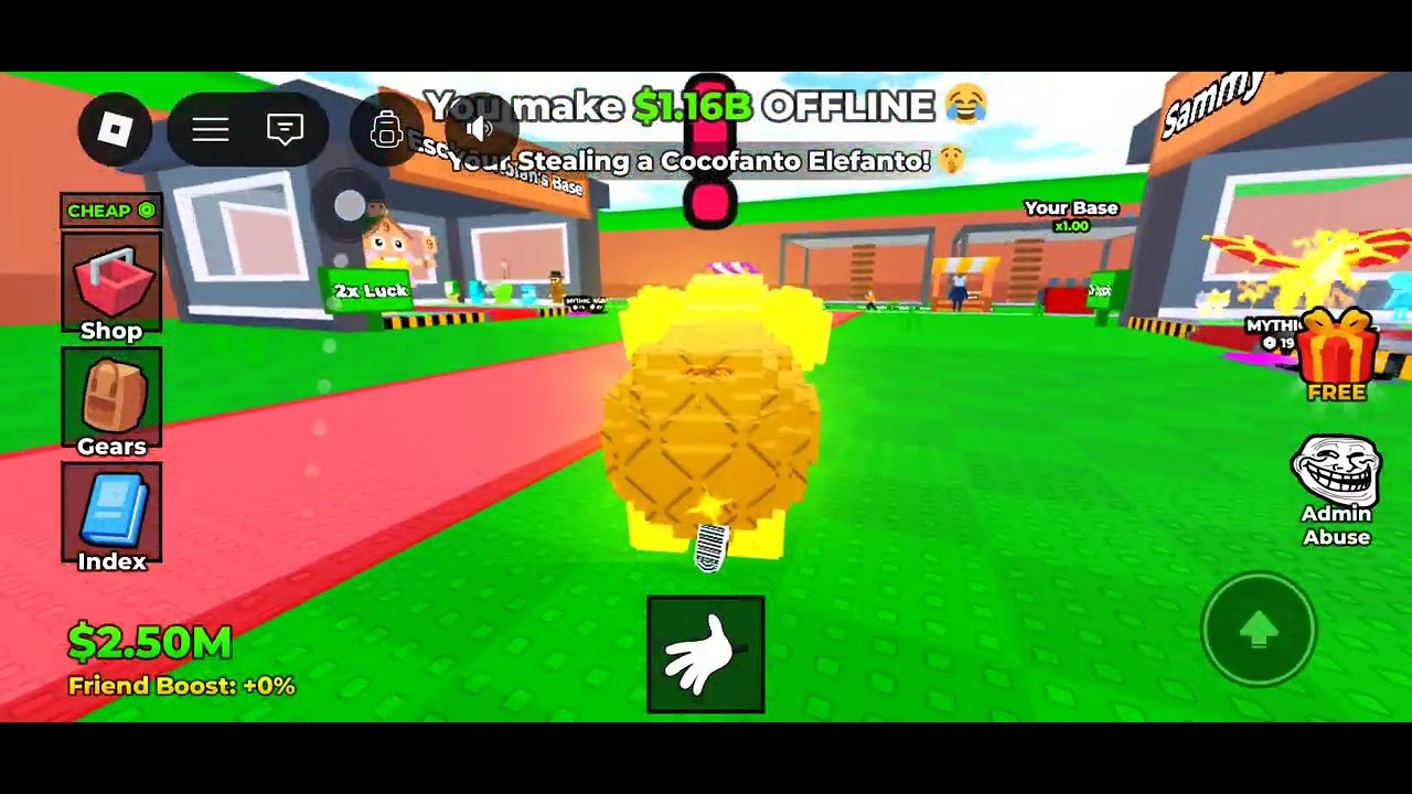 I open six seven base in steal from brainrot base 