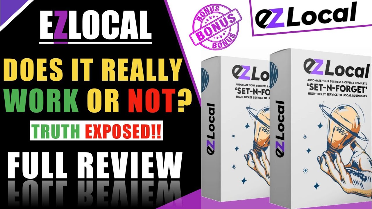 EZLocal Review | Does It Actually Works? | Watch Full EZLocal Review | Ez Local Custom Bonuses | OTO