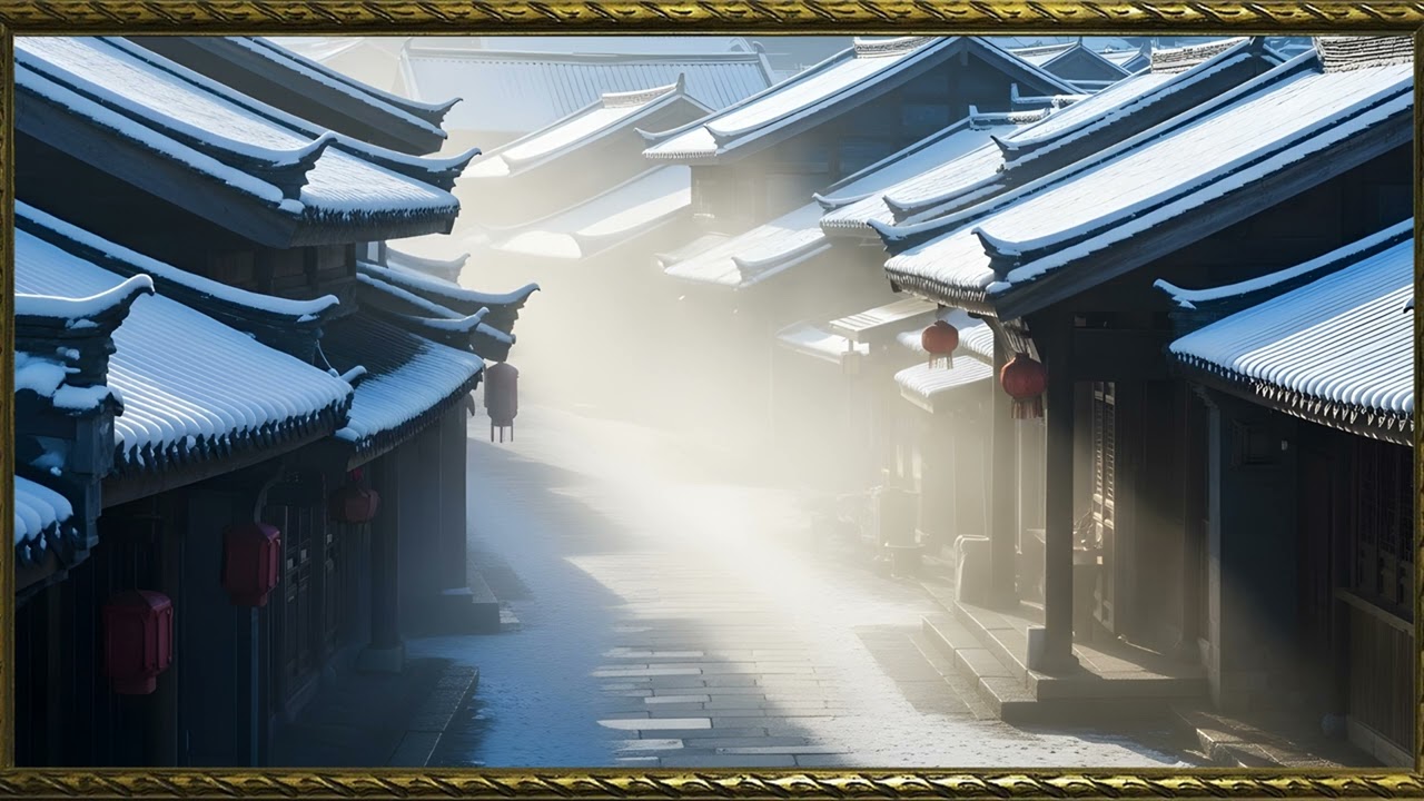 4K TV art, Galley Frame winter season at chinese