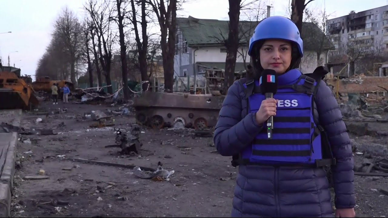 گزارش طناز خامه ، گزارشگر ایران اینترنشنال از جنایات جنگی  نیروهای مسلح روسیه در شهر بوچا