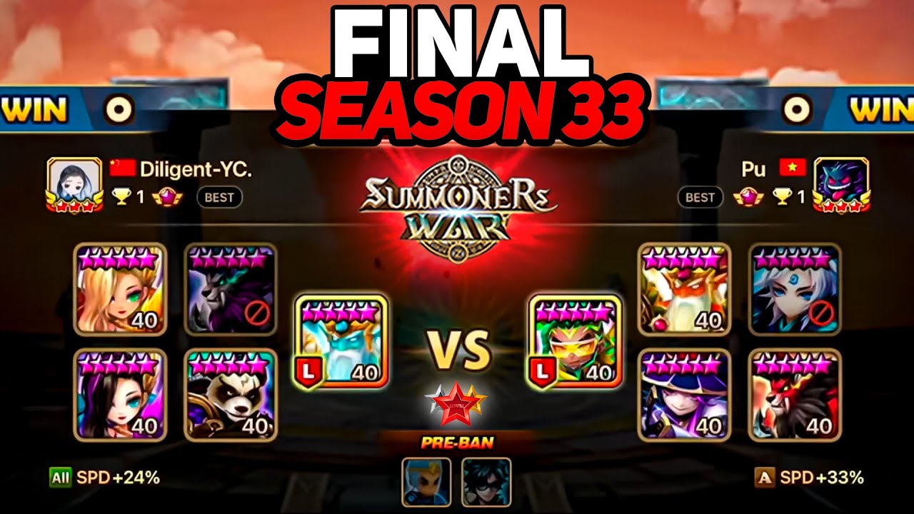 DILIGENT vs PU (BO5) | SEASON 33 FINAL | Summoners War Legend Tournament