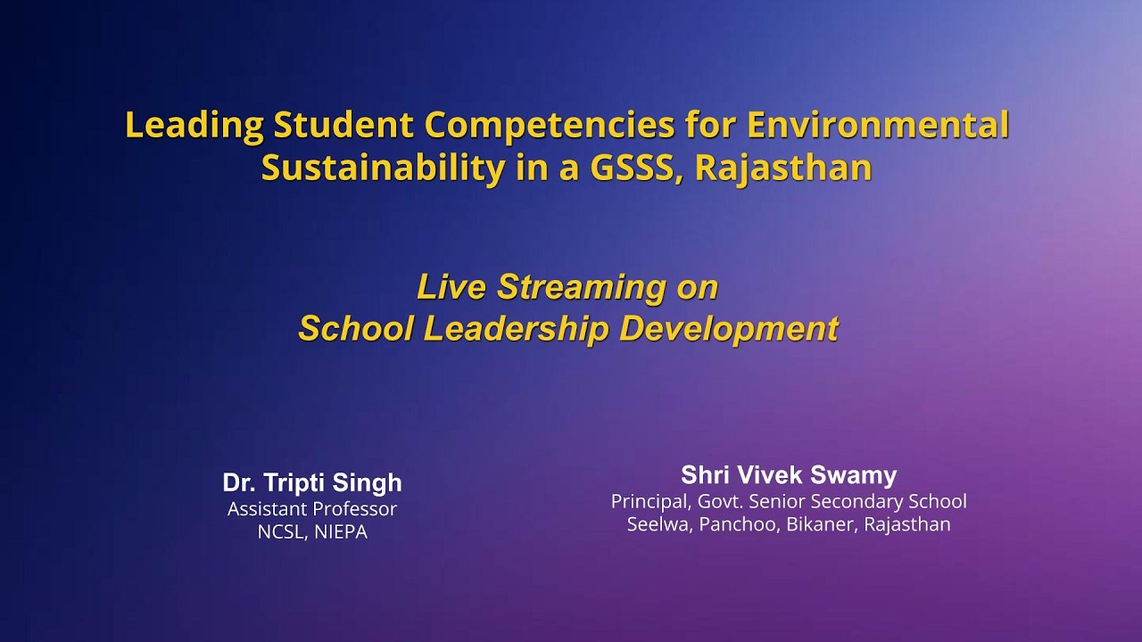 Leading Student Competencies for Environmental Sustainability in a GSSS Rajasthan