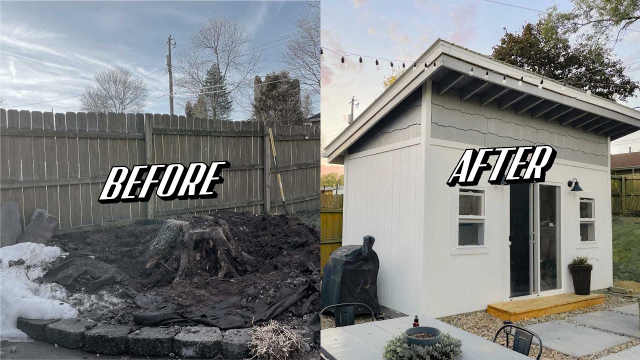 Я построил домашнюю студию для работы на заднем дворе | От начала до конца