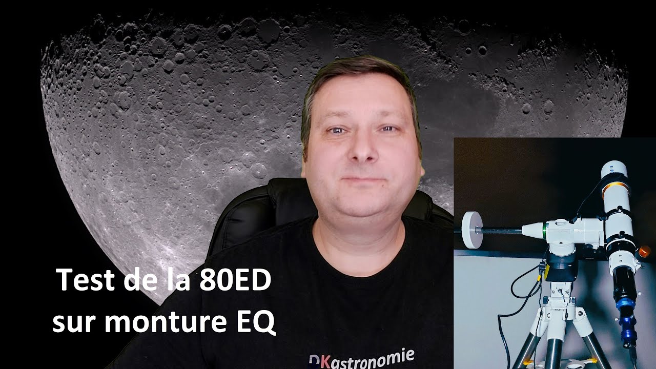 Test lunaire de la SvBONY 80ED sur monture équatoriale
