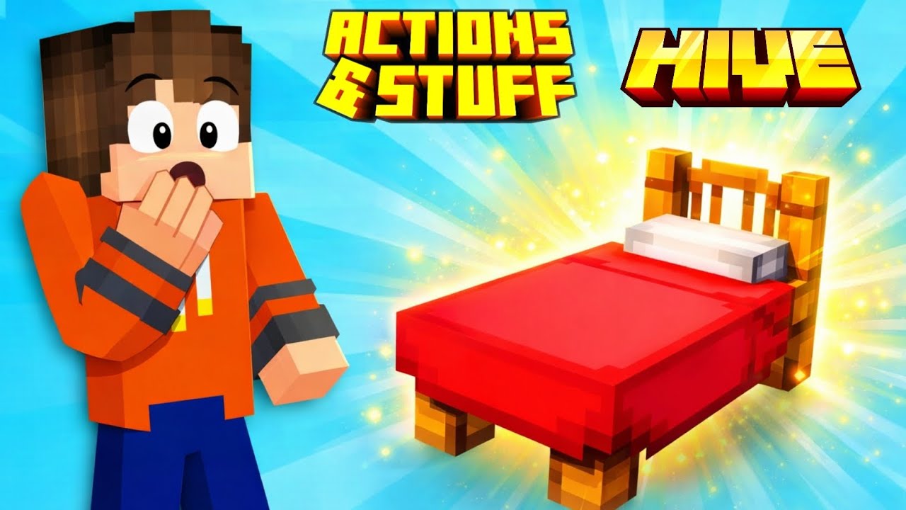 Playing Hive Bedwars With Actions And Stuff 🤯