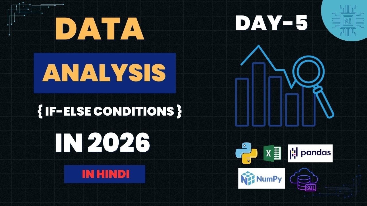 Data Analysis Full Course 2026 | Day - 5 | Learn Data Analysis From Scratch |#dataanalytics