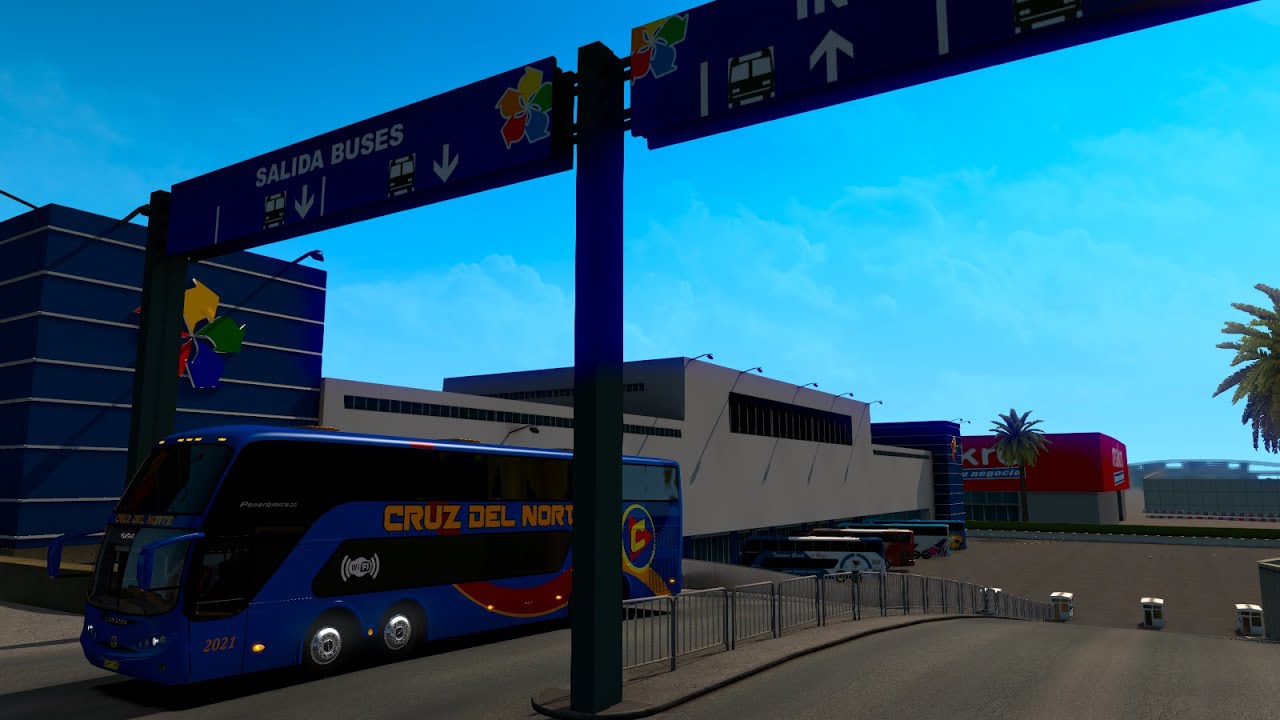 MAP PERÚ NCS  ETS2 1.39 /Saliendo Del Terminal Plaza Norte /Busscar Panorámico Cruz Del Norte