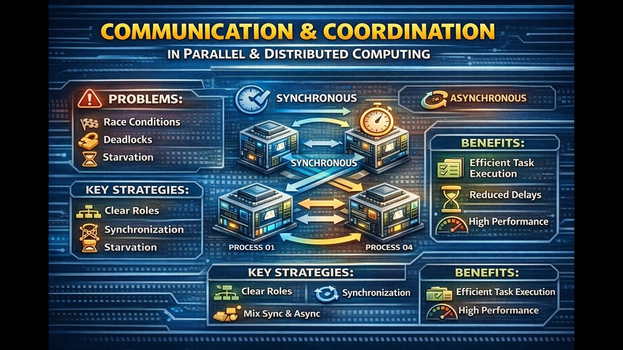 Need for Communication and Coordination in Parallel Algorithm Design Principles and Programming.