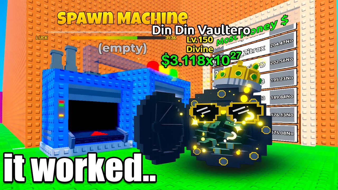 SECRET SPAWN MACHINE Recipe For 100% DIVINE (Escape Tsunami For Brainrots Roblox!)