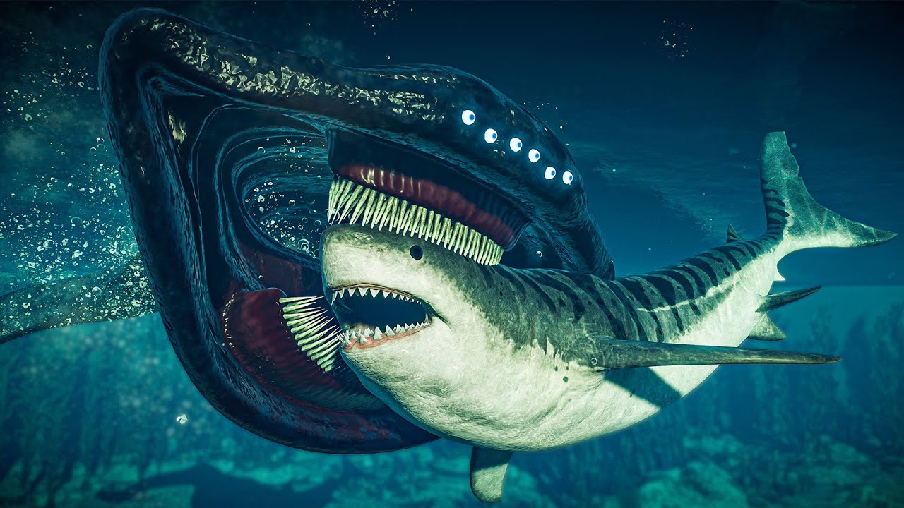 El Gran Maja vs Mosasaurus & Megalodon | Hunting & Fighting All Marine Reptiles | JWE2